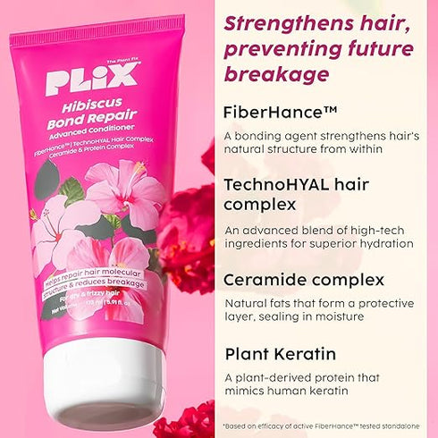 PLIX  THE PLANT FIX Hibiscus Bond Repair Shampoo + Conditioner